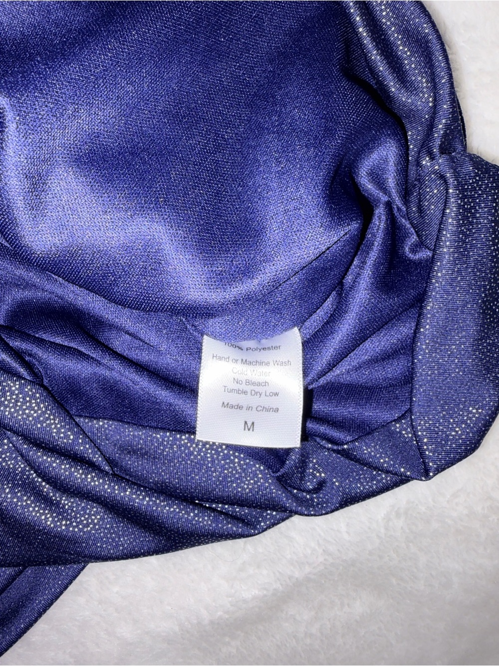 Lucy in the Sky Navy Shimmery Ruched Mini Dress sz M - Picture 6 of 10